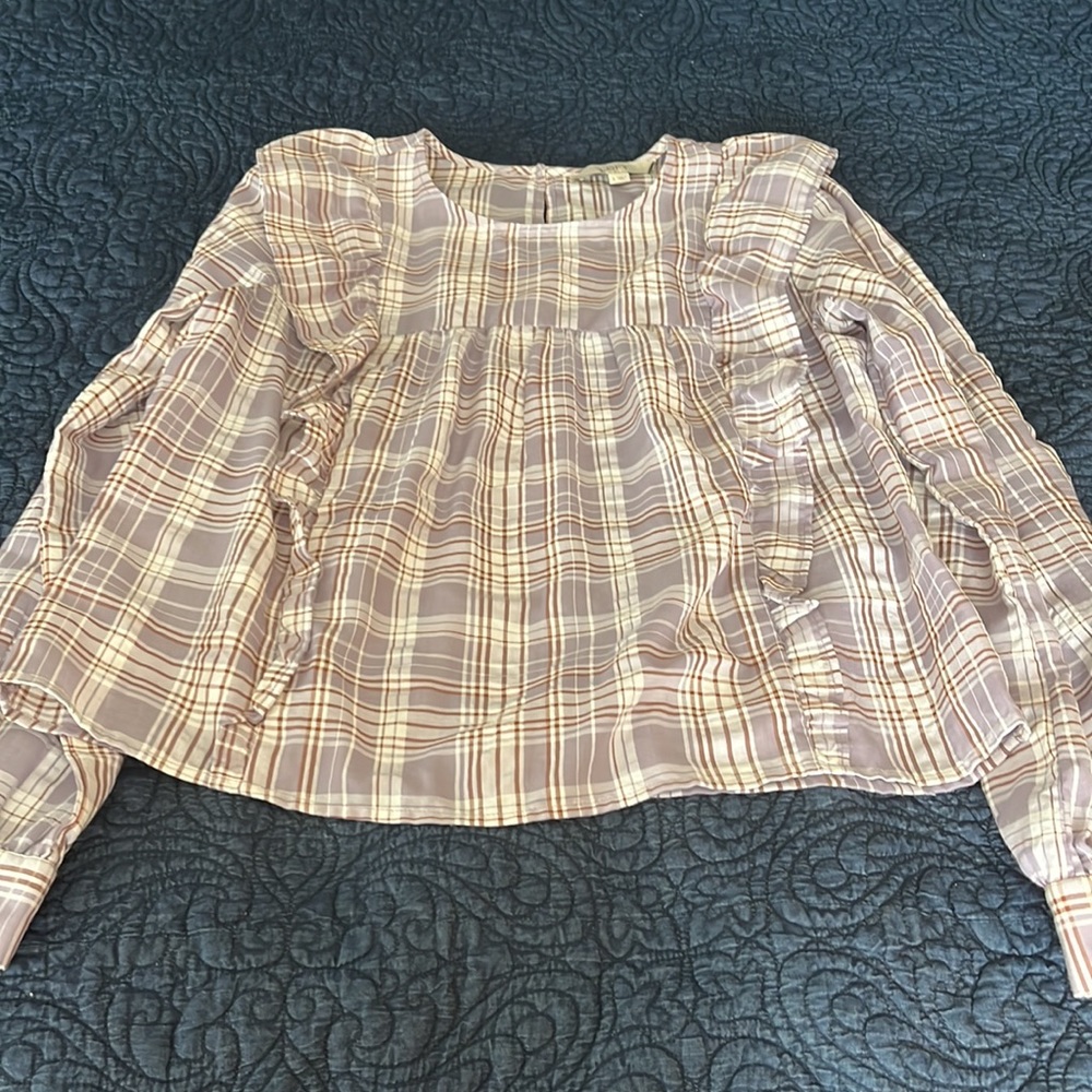 Loft Ruffled Peasant Top - Picture 5 of 6